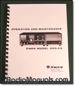 Swan 500-CX Instruction Manual with 11" x 24" Foldout Schematic - Click Image to Close